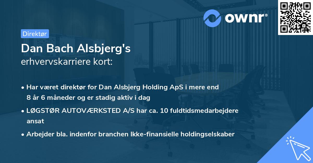 Dan Bach Alsbjerg's erhvervskarriere kort