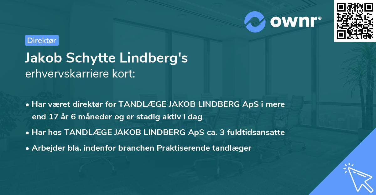 Jakob Schytte Lindberg's erhvervskarriere kort