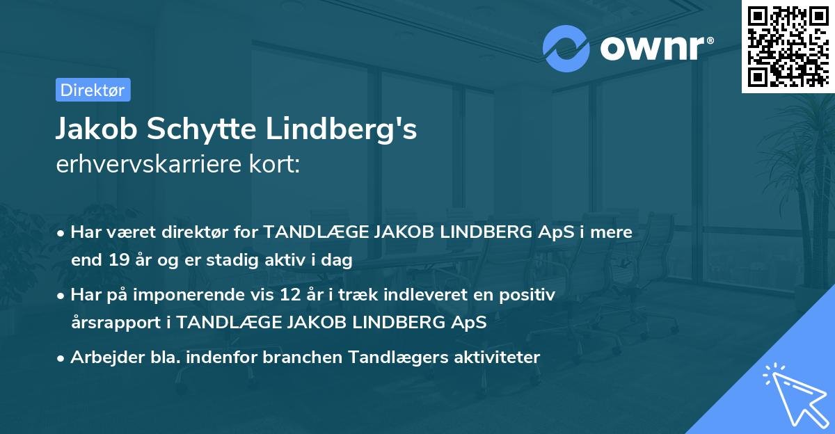 Jakob Schytte Lindberg's erhvervskarriere kort