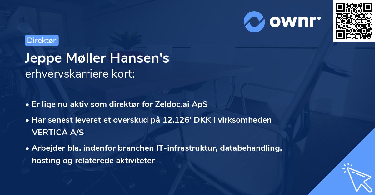 Jeppe Møller Hansen's erhvervskarriere kort