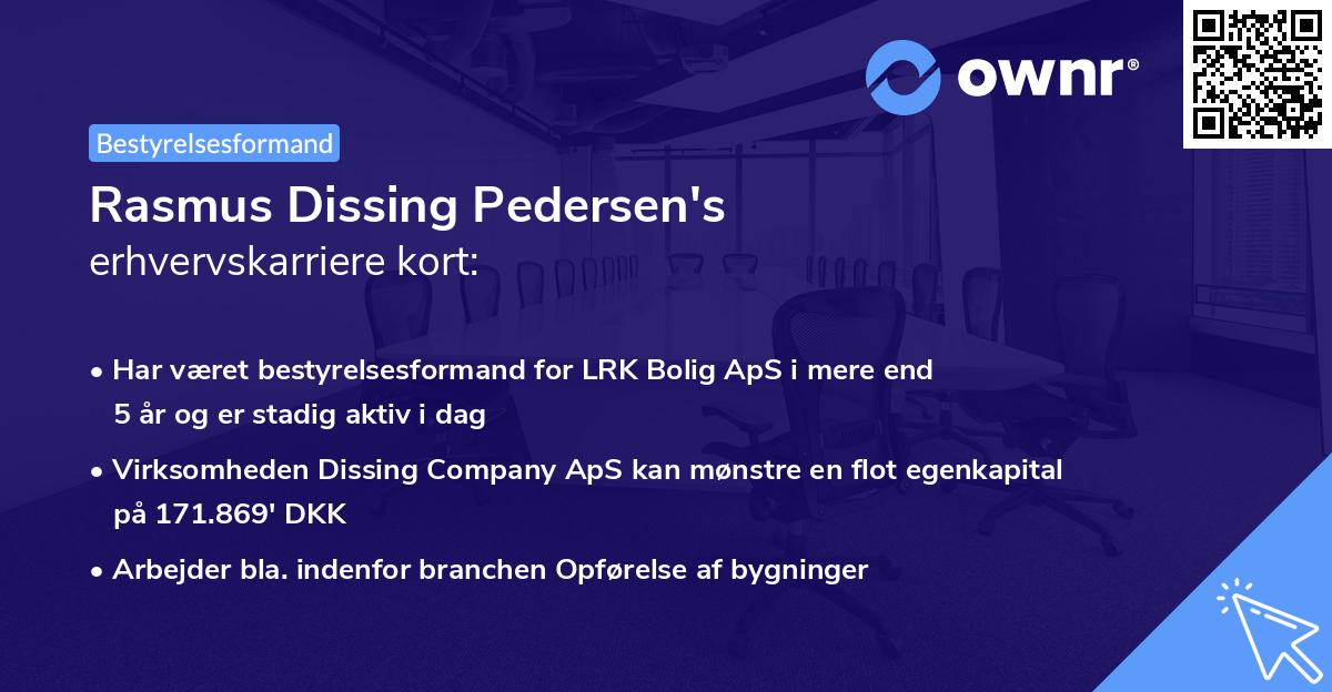 Rasmus Dissing Pedersen's erhvervskarriere kort