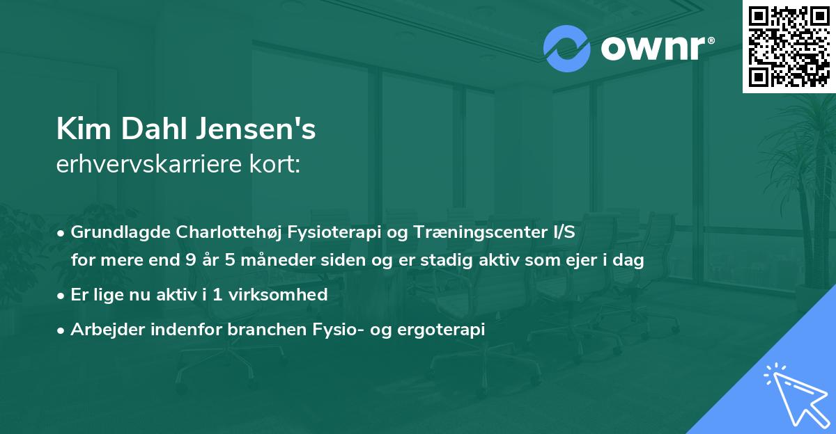 Kim Dahl Jensen's erhvervskarriere kort