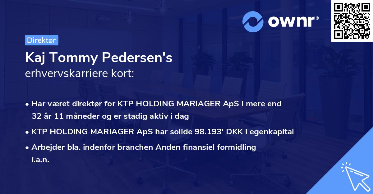Kaj Tommy Pedersen's erhvervskarriere kort