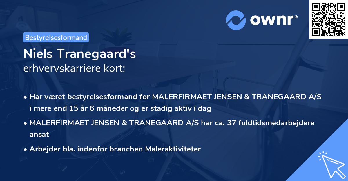 Niels Tranegaard's erhvervskarriere kort