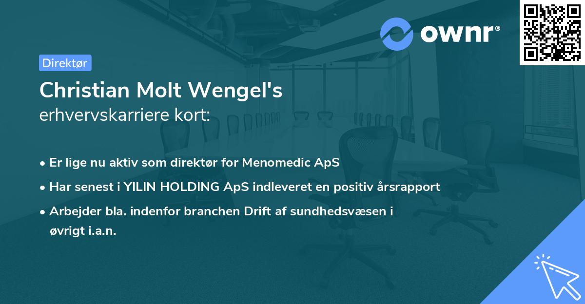 Christian Molt Wengel's erhvervskarriere kort