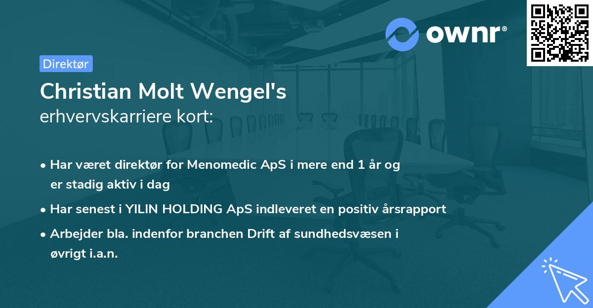 Christian Molt Wengel's erhvervskarriere kort