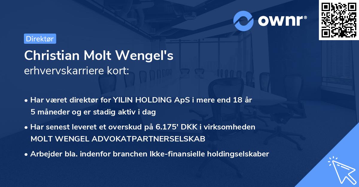 Christian Molt Wengel's erhvervskarriere kort
