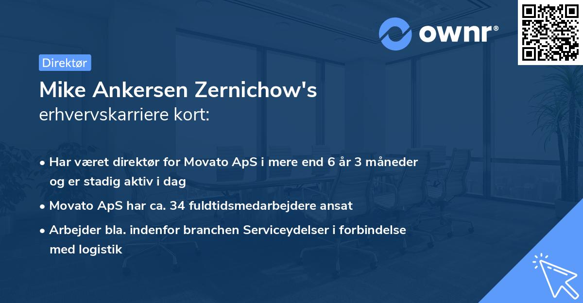 Mike Ankersen Zernichow's erhvervskarriere kort