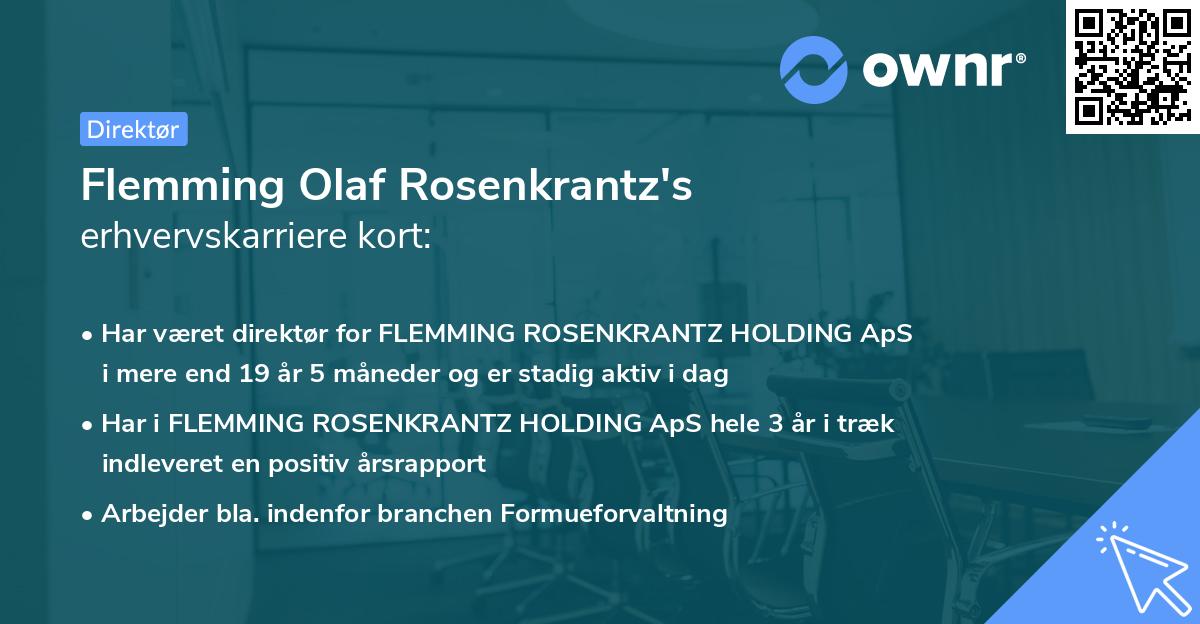 Flemming Olaf Rosenkrantz's erhvervskarriere kort