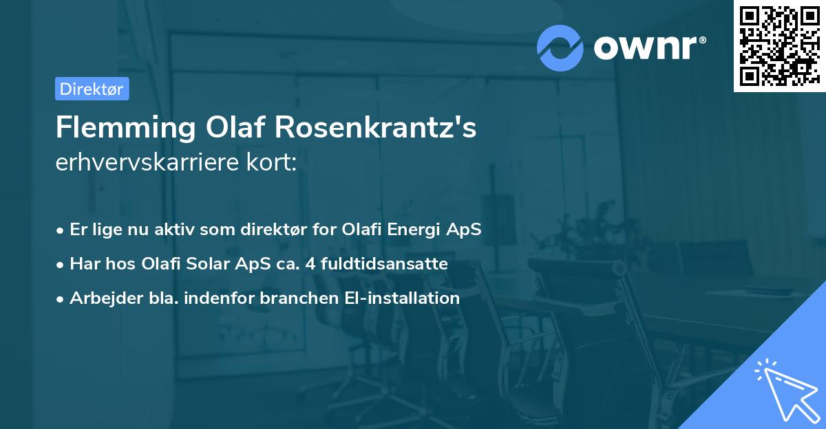 Flemming Olaf Rosenkrantz's erhvervskarriere kort