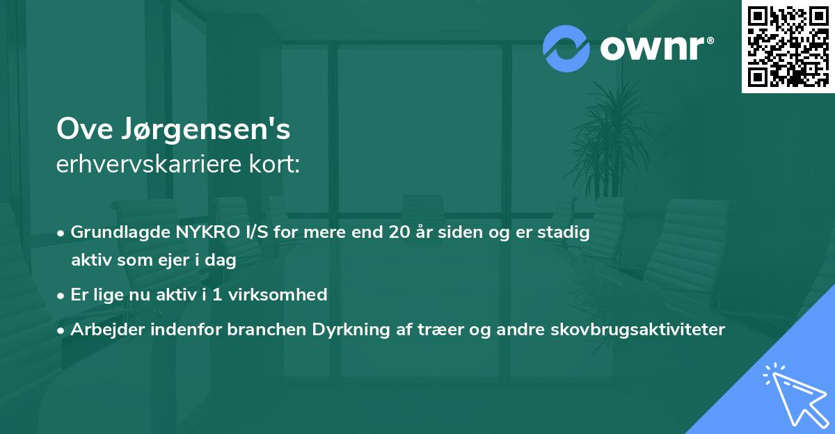 Ove Jørgensen's erhvervskarriere kort