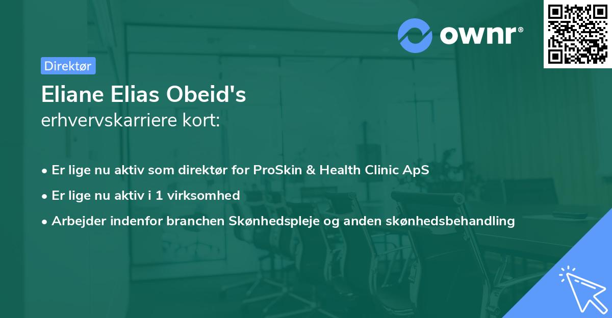 Eliane Elias Obeid's erhvervskarriere kort
