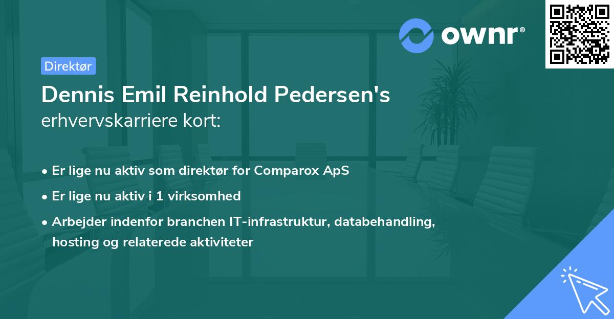 Dennis Emil Reinhold Pedersen's erhvervskarriere kort