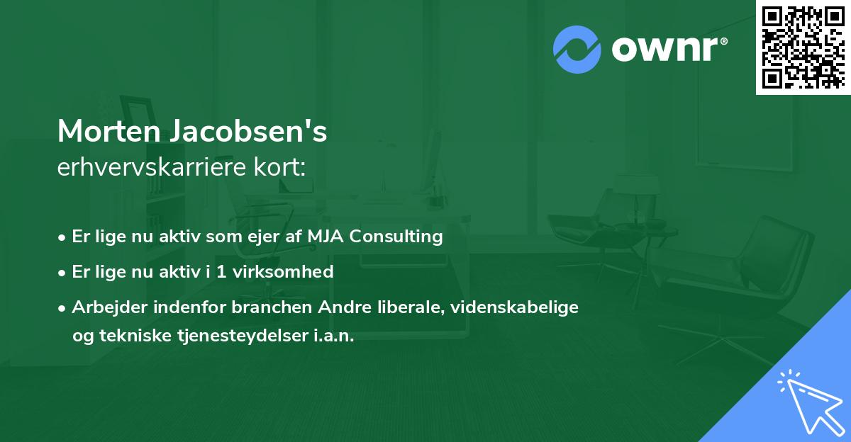 Morten Jacobsen's erhvervskarriere kort