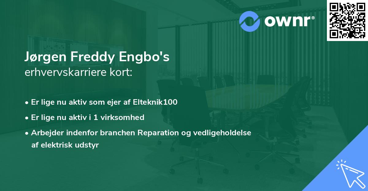 Jørgen Freddy Engbo's erhvervskarriere kort