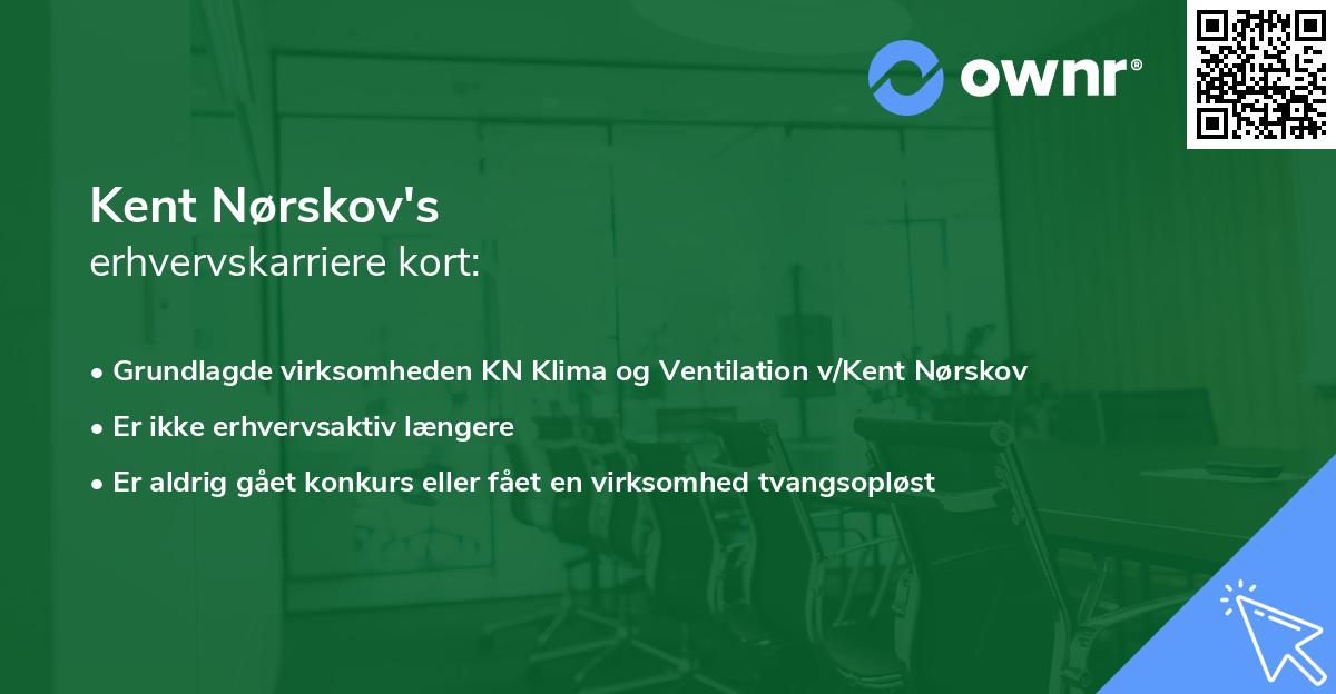 Kent Nørskov's erhvervskarriere kort