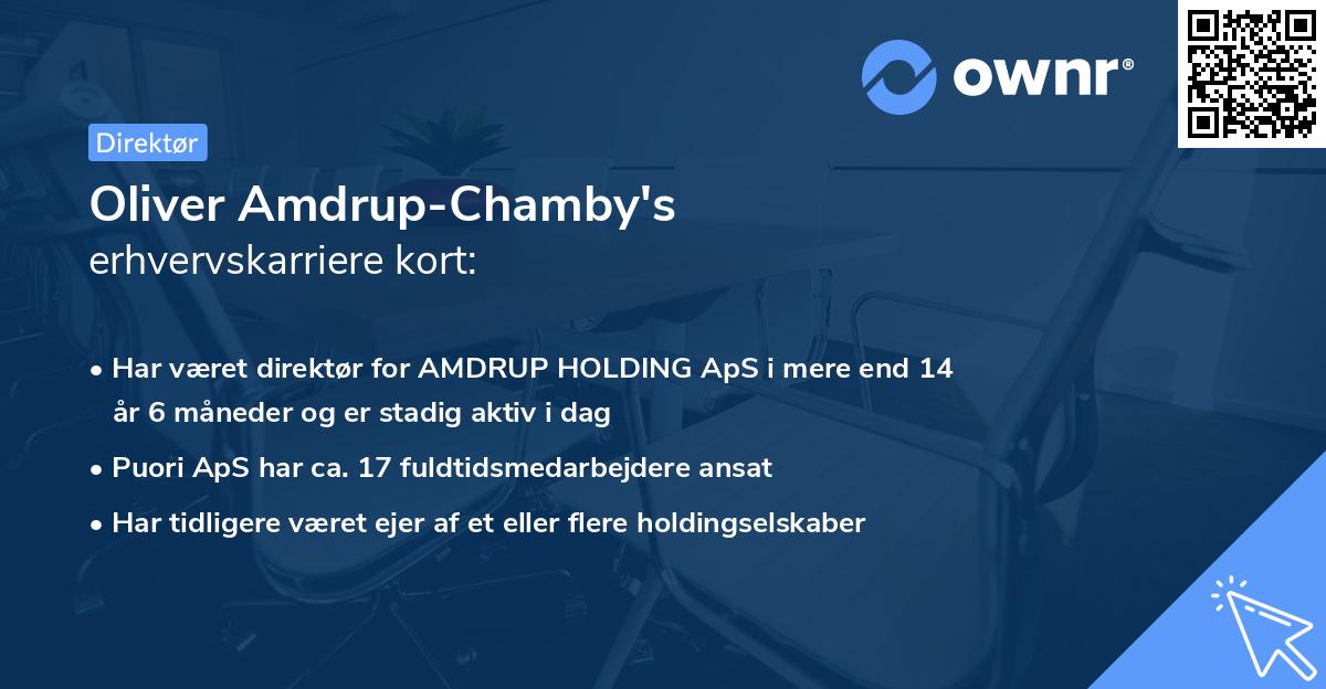 Oliver Amdrup-Chamby's erhvervskarriere kort
