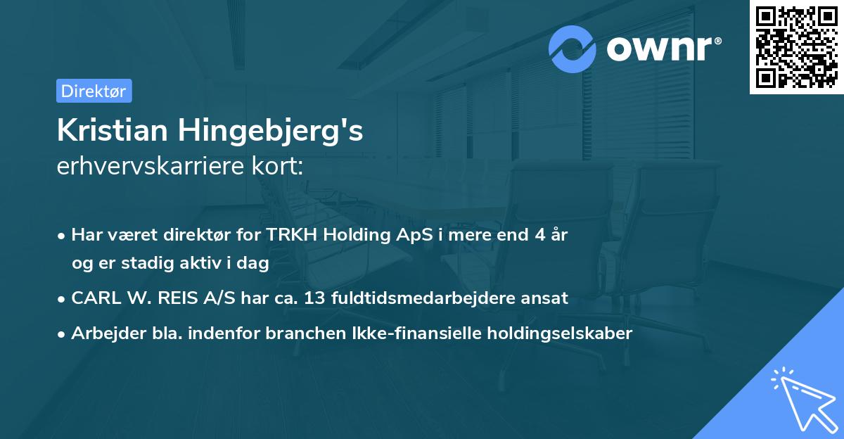 Kristian Hingebjerg's erhvervskarriere kort