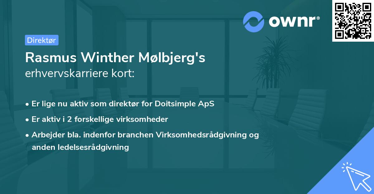 Rasmus Winther Mølbjerg's erhvervskarriere kort