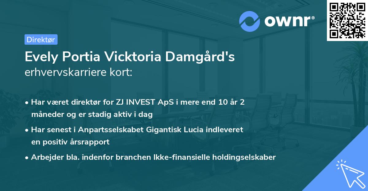 Evely Portia Vicktoria Damgård's erhvervskarriere kort