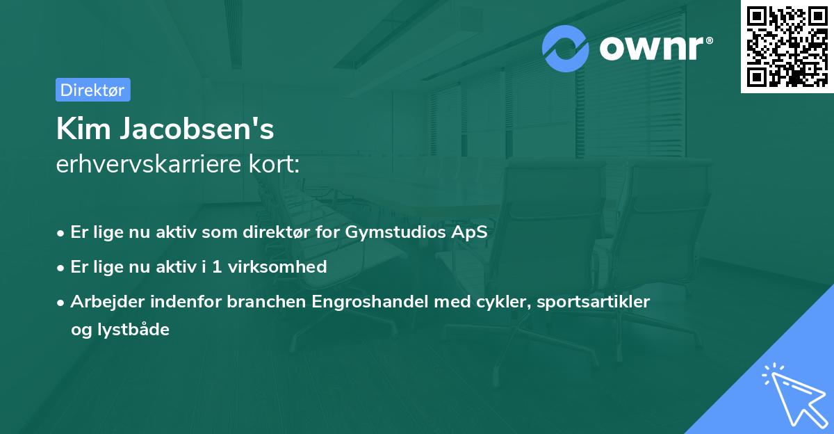 Kim Jacobsen's erhvervskarriere kort