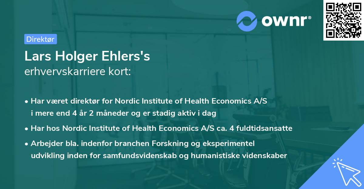 Lars Holger Ehlers's erhvervskarriere kort