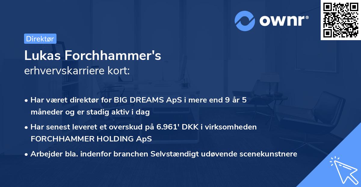 Lukas Forchhammer's erhvervskarriere kort