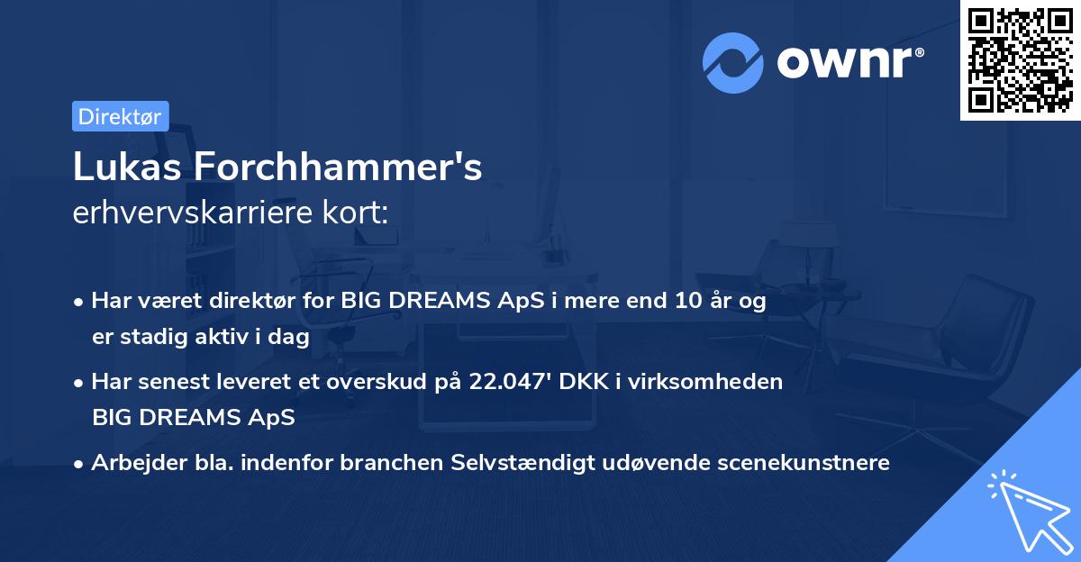 Lukas Forchhammer's erhvervskarriere kort