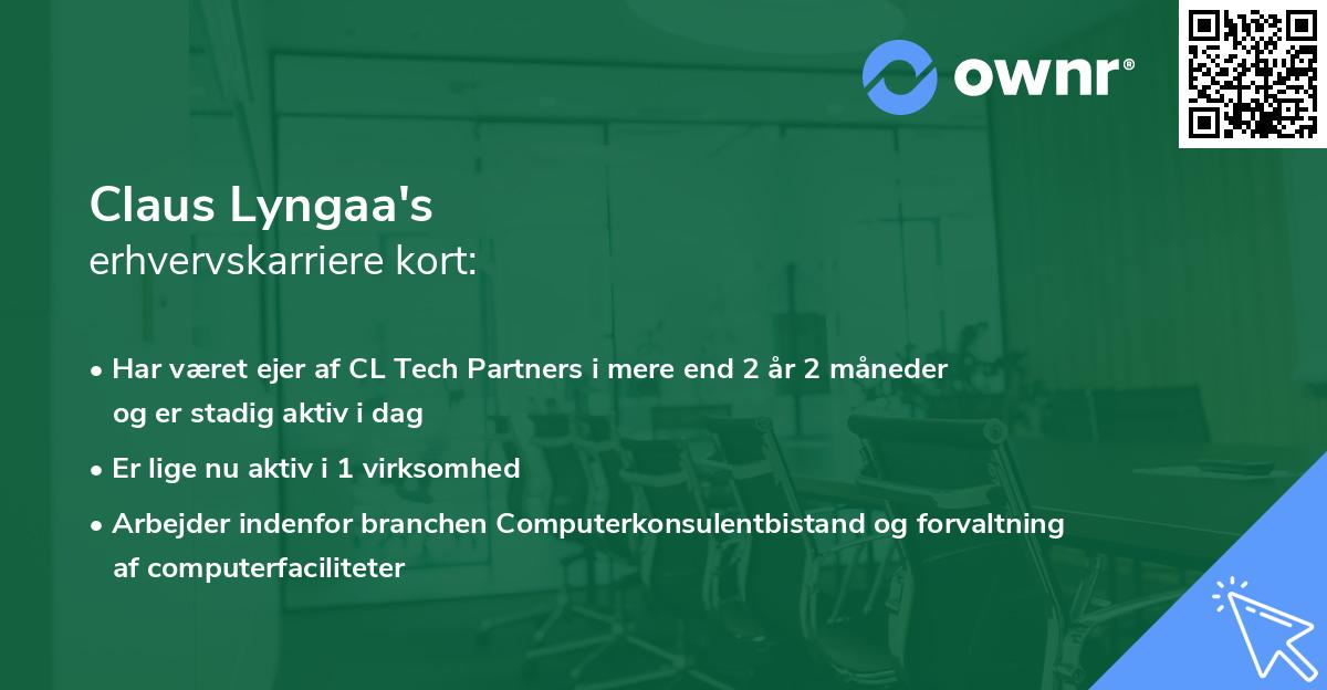 Claus Lyngaa's erhvervskarriere kort