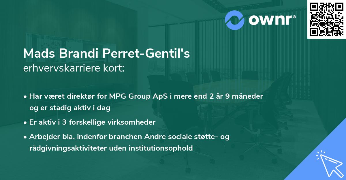 Mads Brandi Perret-Gentil's erhvervskarriere kort
