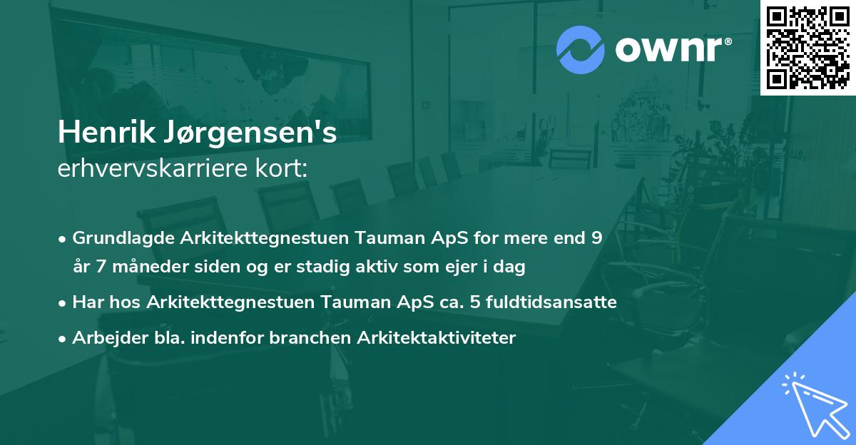 Henrik Jørgensen's erhvervskarriere kort