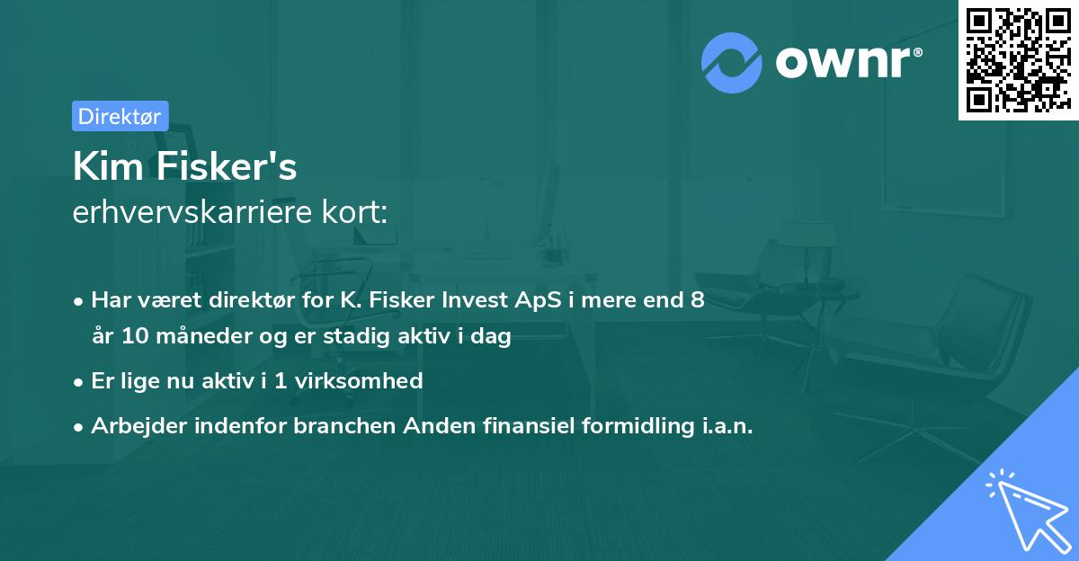 Kim Fisker's erhvervskarriere kort