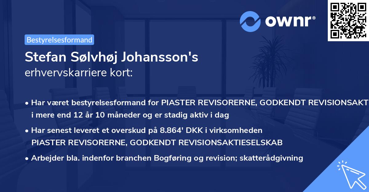 Stefan Sølvhøj Johansson's erhvervskarriere kort