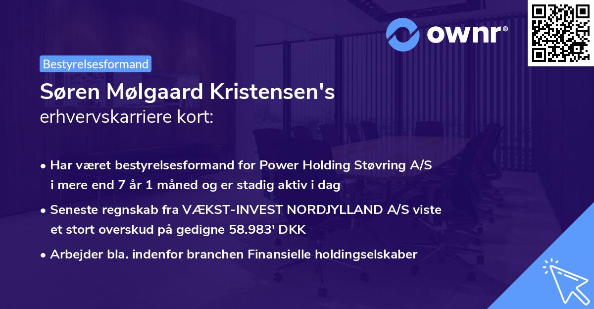 Søren Mølgaard Kristensen's erhvervskarriere kort