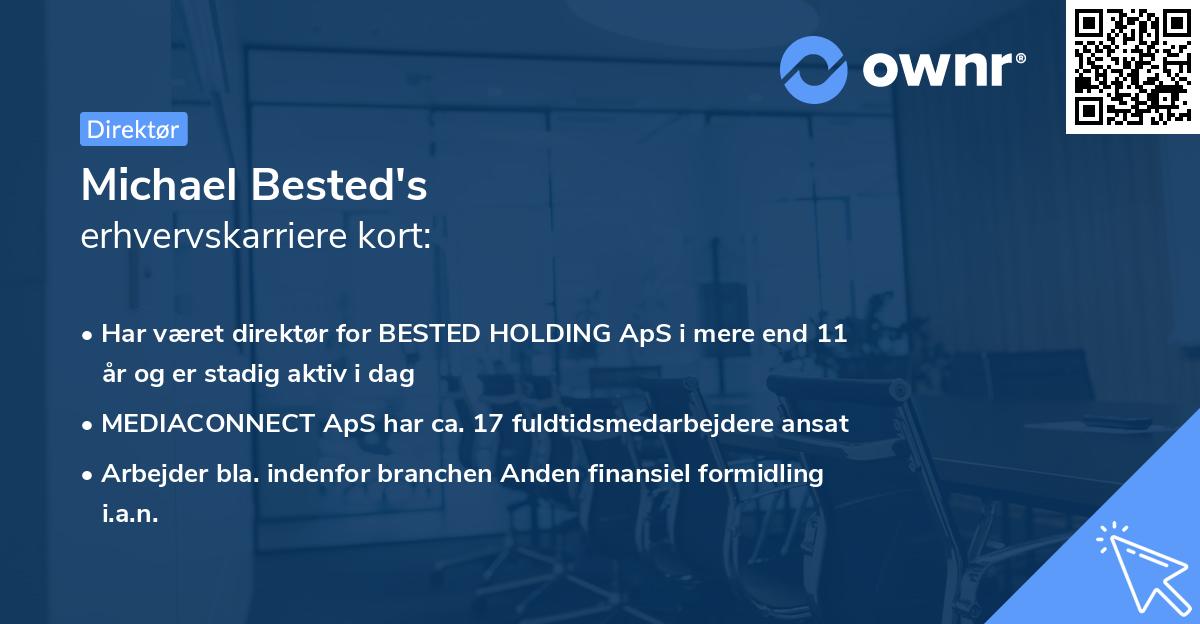 Michael Bested's erhvervskarriere kort