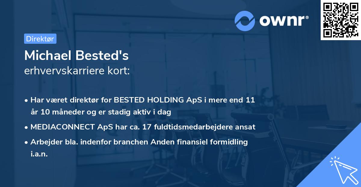 Michael Bested's erhvervskarriere kort