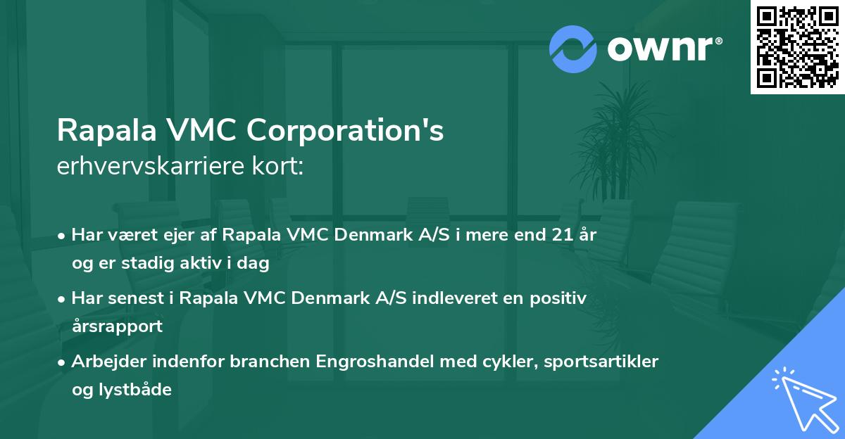 Rapala VMC Corporation's erhvervskarriere kort