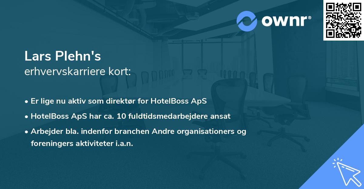 Lars Plehn's erhvervskarriere kort