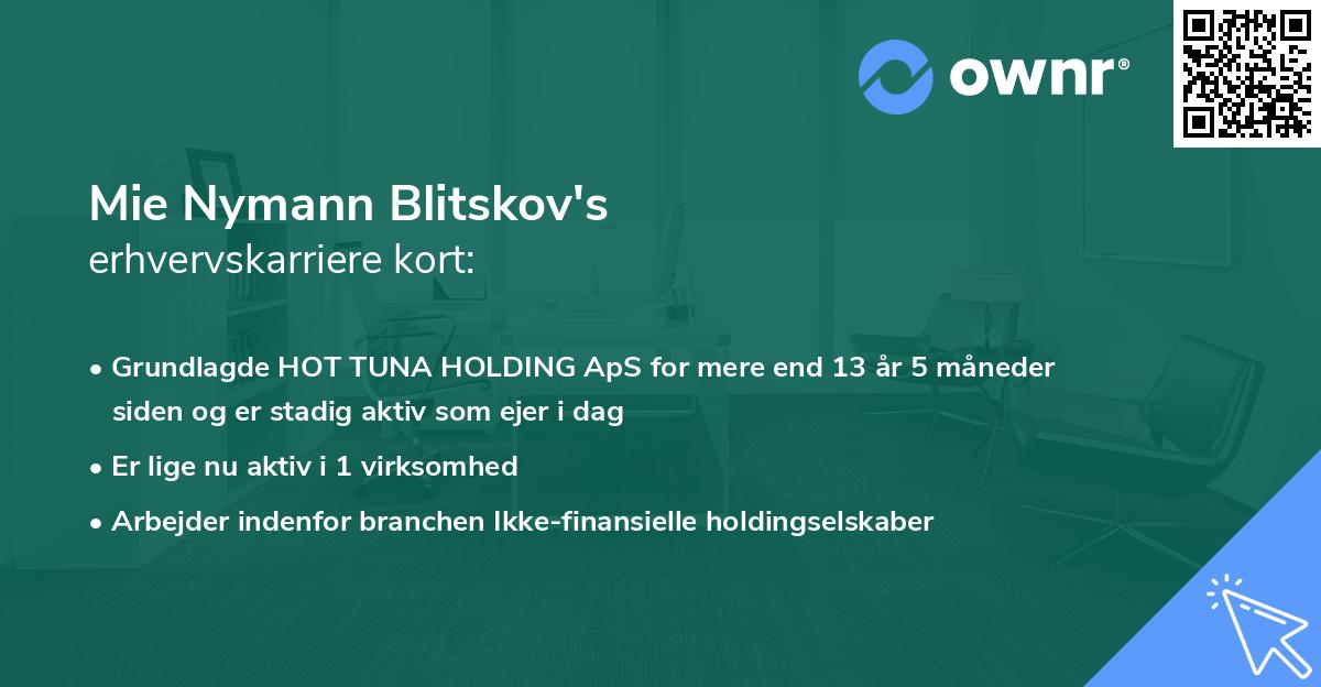 Mie Nymann Blitskov's erhvervskarriere kort