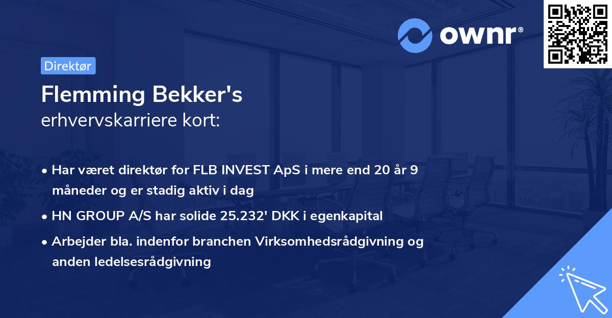 Flemming Bekker's erhvervskarriere kort