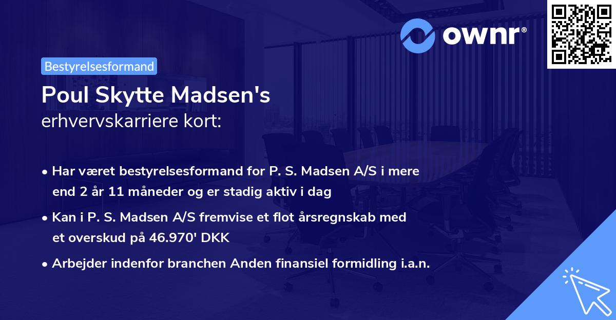 Poul Skytte Madsen's erhvervskarriere kort