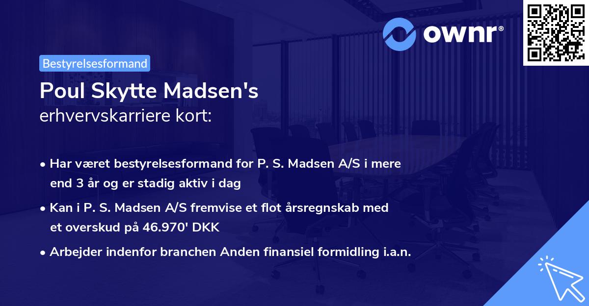 Poul Skytte Madsen's erhvervskarriere kort
