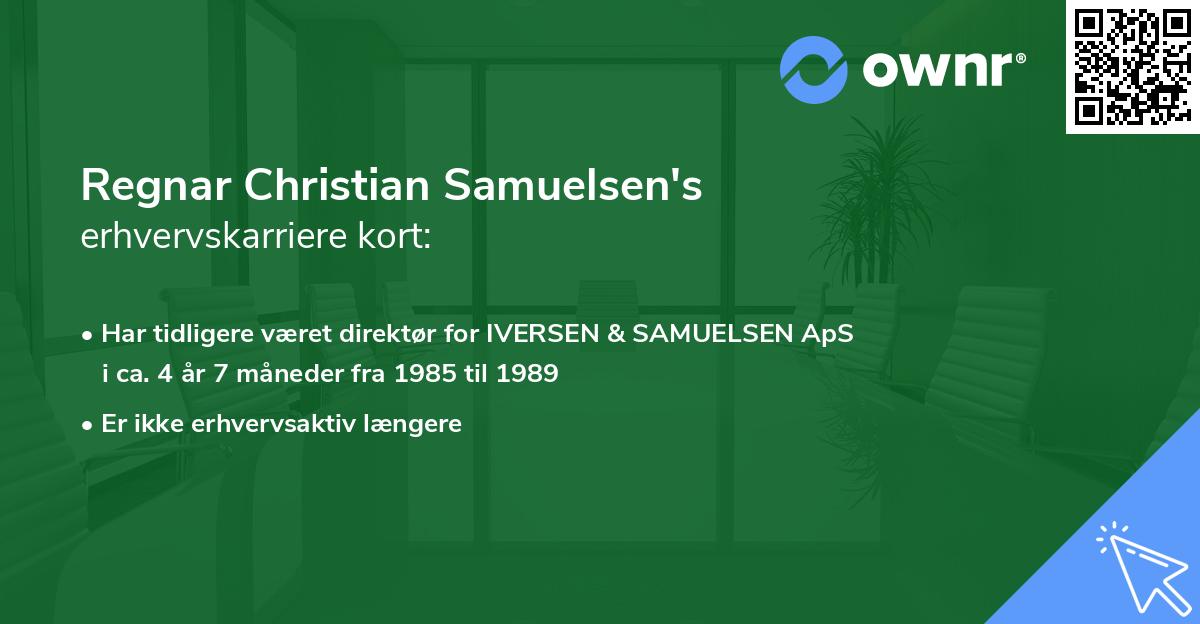 Regnar Christian Samuelsen's erhvervskarriere kort