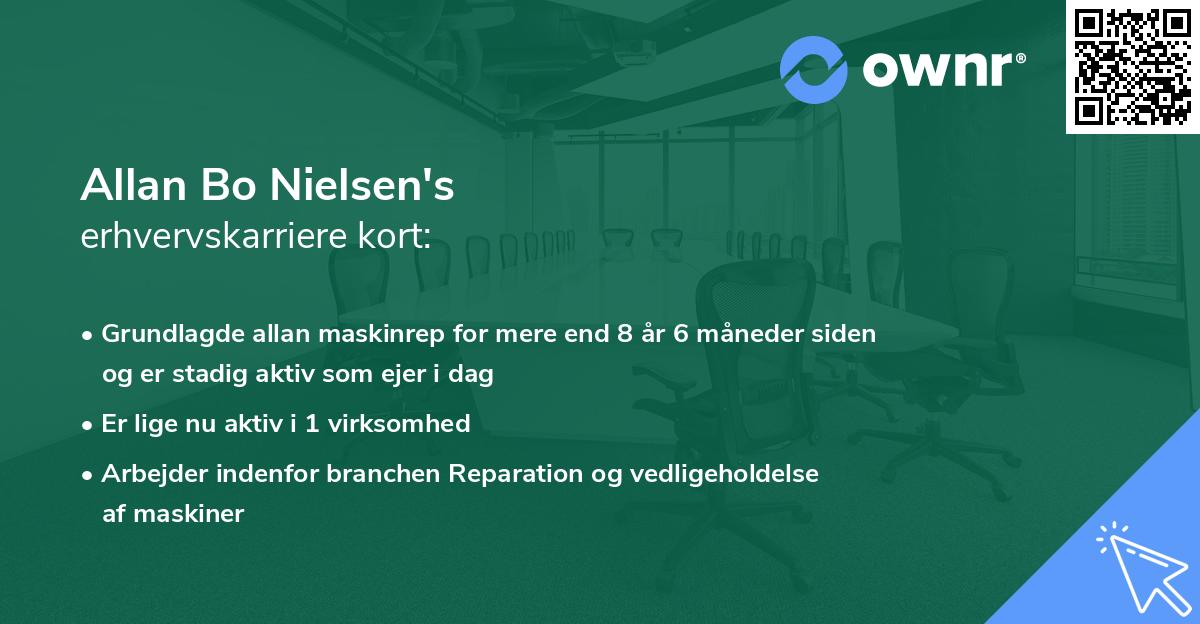 Allan Bo Nielsen's erhvervskarriere kort