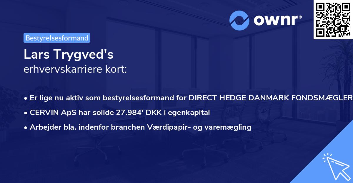 Lars Trygved's erhvervskarriere kort