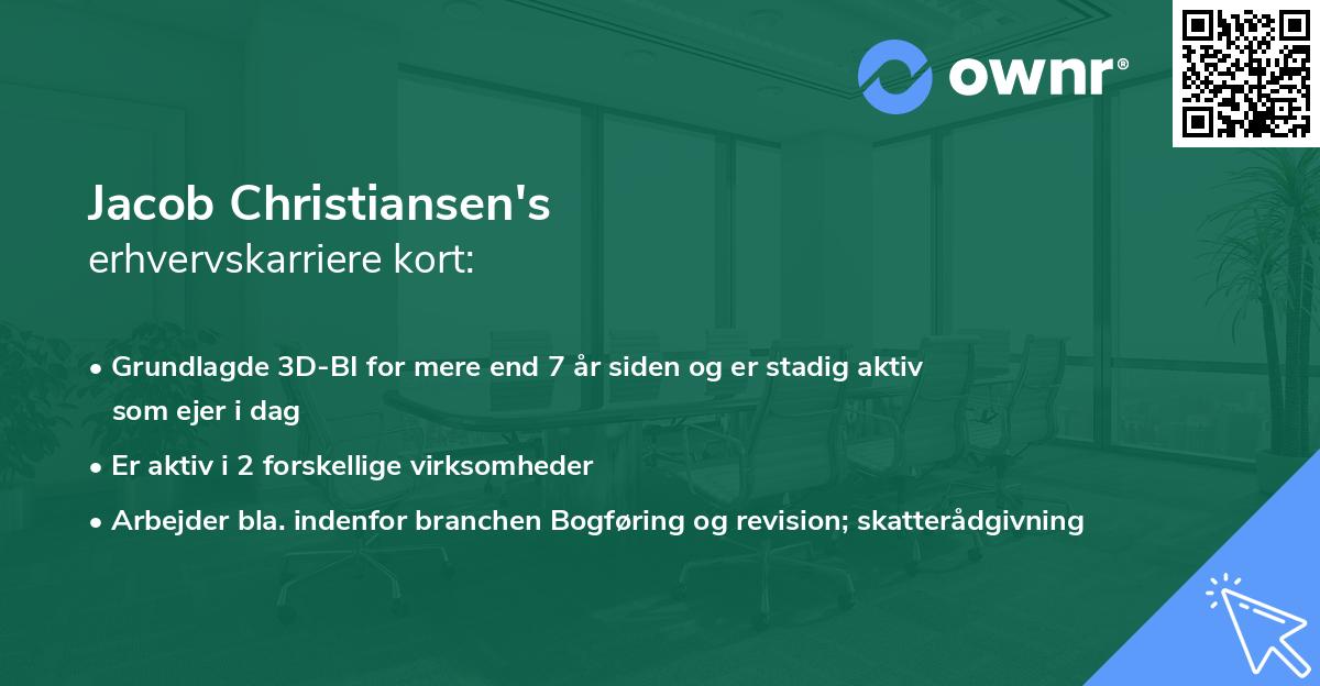 Jacob Christiansen's erhvervskarriere kort