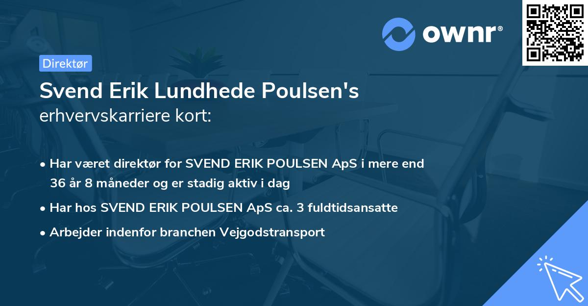 Svend Erik Lundhede Poulsen's erhvervskarriere kort
