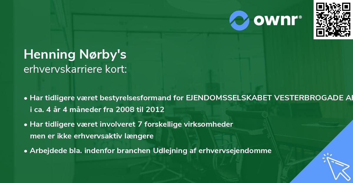 Henning Nørby's erhvervskarriere kort