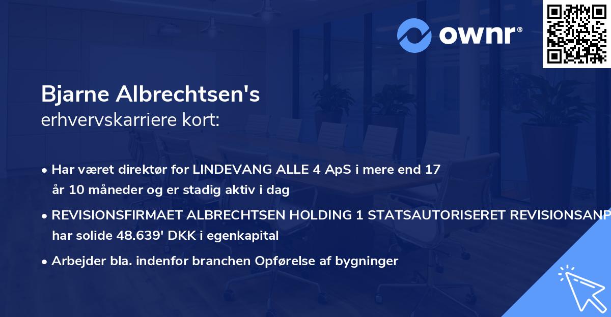 Bjarne Albrechtsen's erhvervskarriere kort
