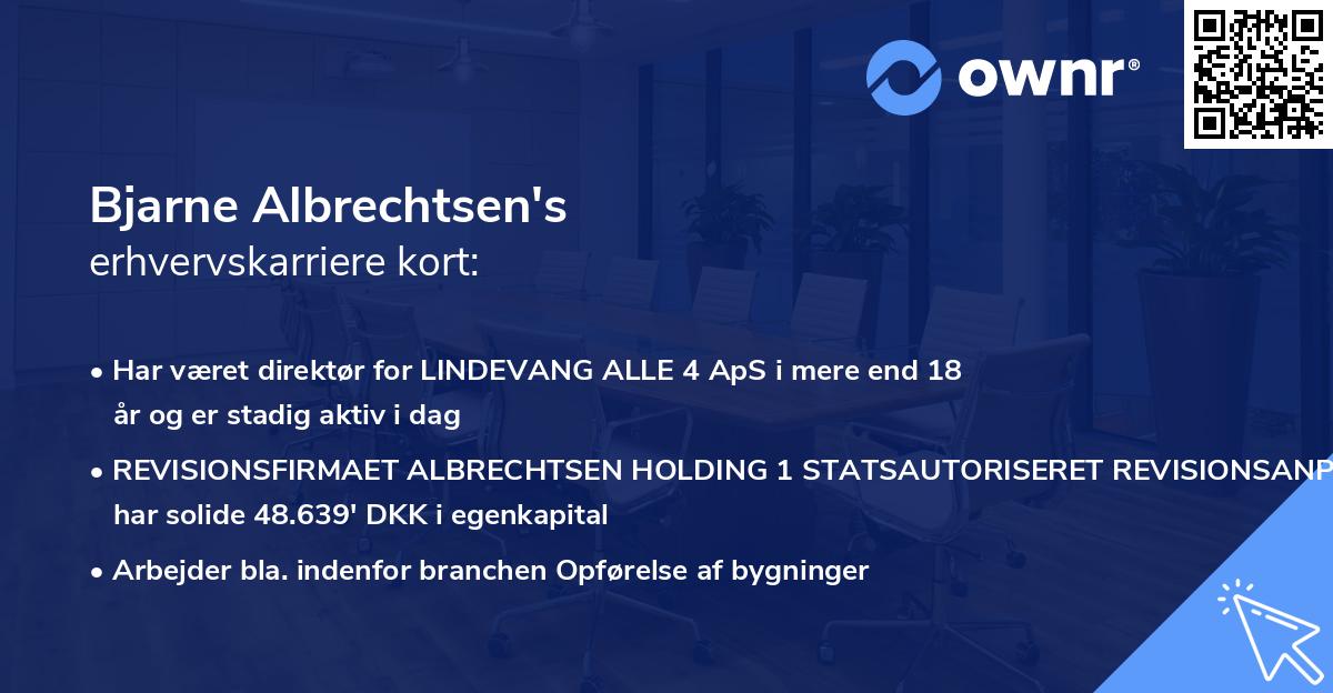 Bjarne Albrechtsen's erhvervskarriere kort